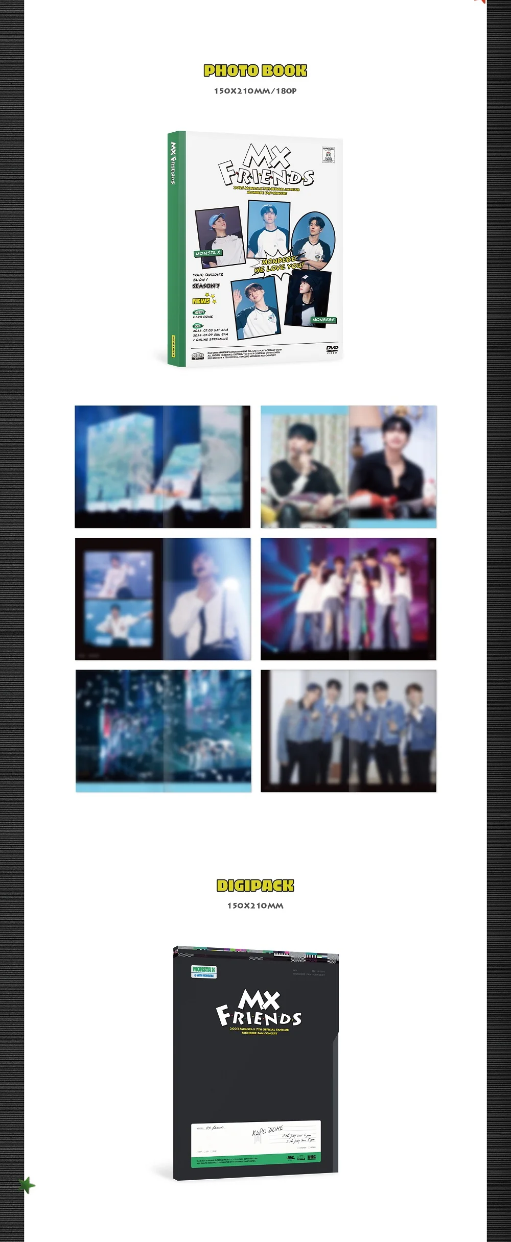 2023 MONSTA X 7TH OFFICIAL FANCLUB MONBEBE FAN-CONCERT MX FRIENDS DVD - Image 3