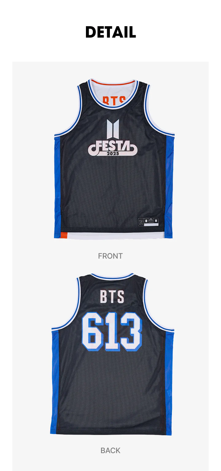 2025 BTS FESTA x Weverse Official Merch - Reversible Basketball Uniform - Image 4