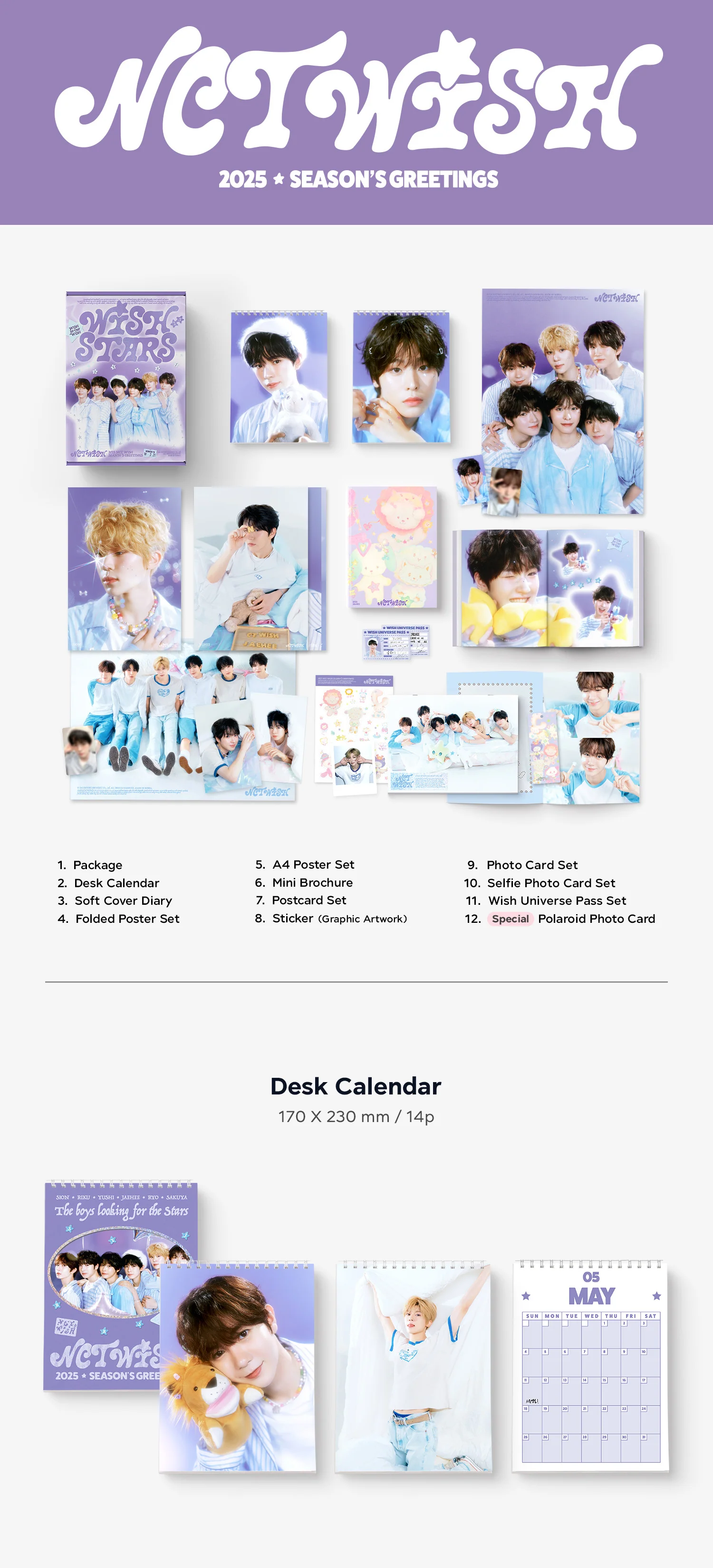 2025 SM ARTIST SEASON'S GREETINGS [Girls' Generation/ aespa/ NCT 127/ NCT DREAM/ NCT WISH/ Red Velvet/ RIIZE/ SHINee/ SUPER JUNIOR/ TVXQ/ WayV] - Image 23