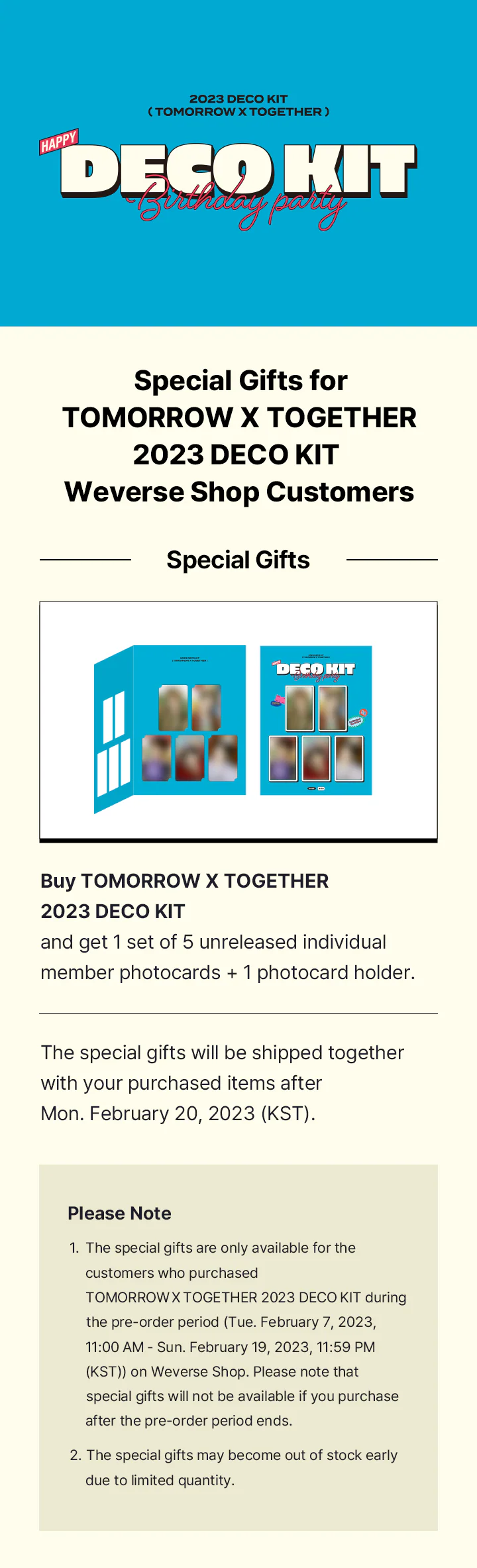 [2nd PREORDER MAR 31] TOMORROW X TOGETHER  TXT - 2023 DECO KIT+ Extra Photocards - Image 9
