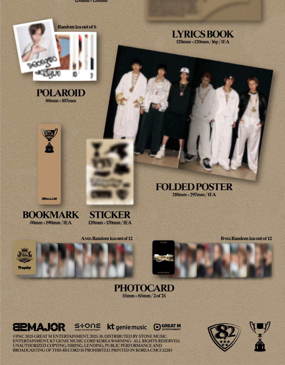 82MAJOR - 4th Mini Album Trophy [Classic ver.] - Image 3