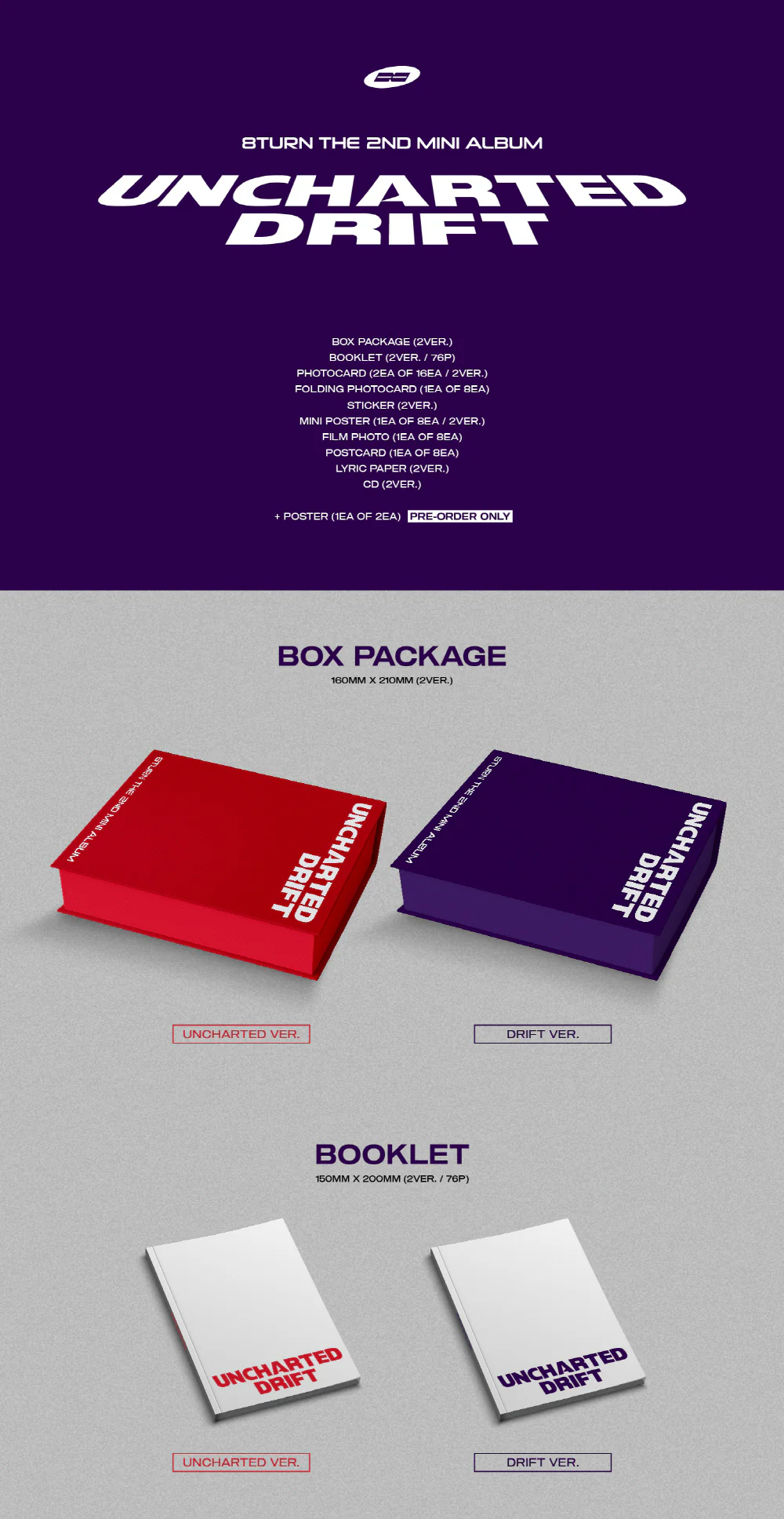 8TURN - 2nd Mini Album UNCHARTED DRIFT CD - Image 2