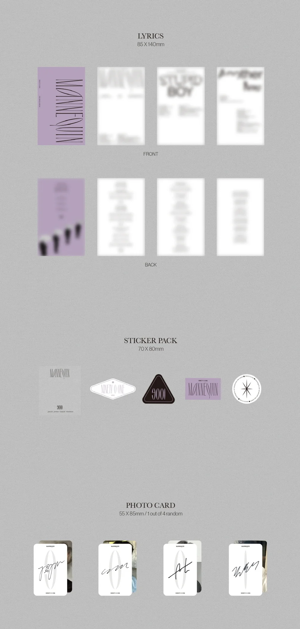 9001 (Ninety O One) - 7th Single Album Mannequin CD - Image 4