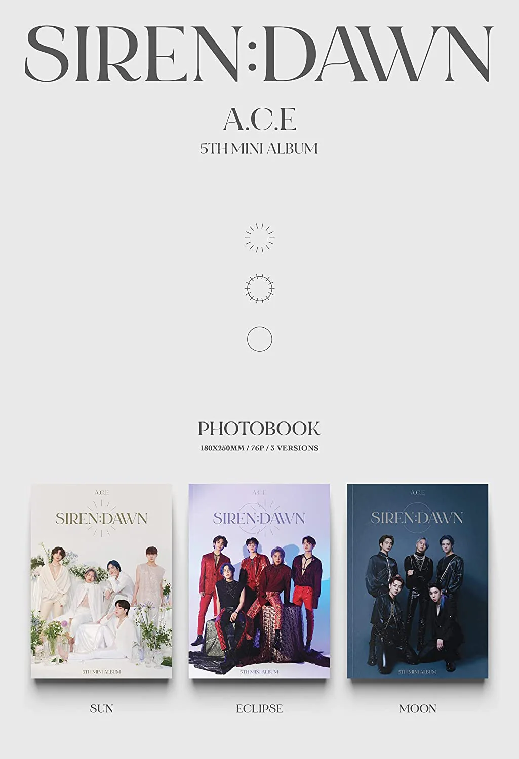 A.C.E - Siren : Dawn (5th Mini Album) Album+Extra Photocards Set (Random ver.) - Image 2