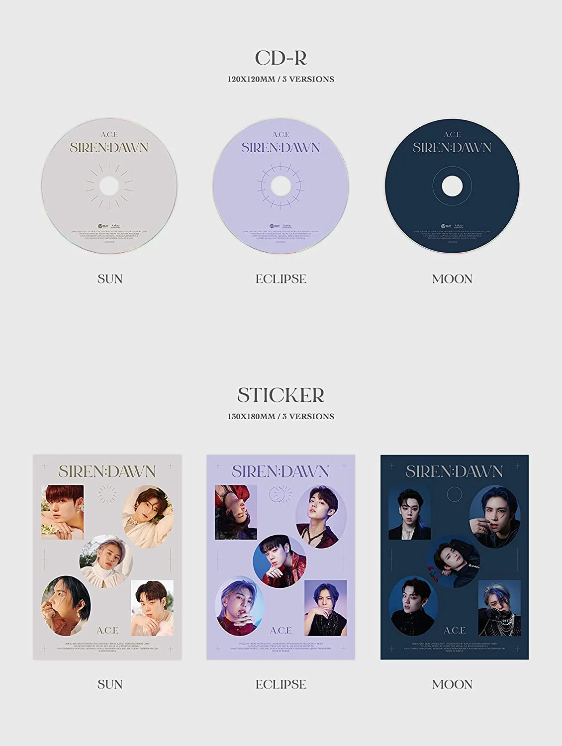 A.C.E - Siren : Dawn (5th Mini Album) Album+Extra Photocards Set (Random ver.) - Image 3