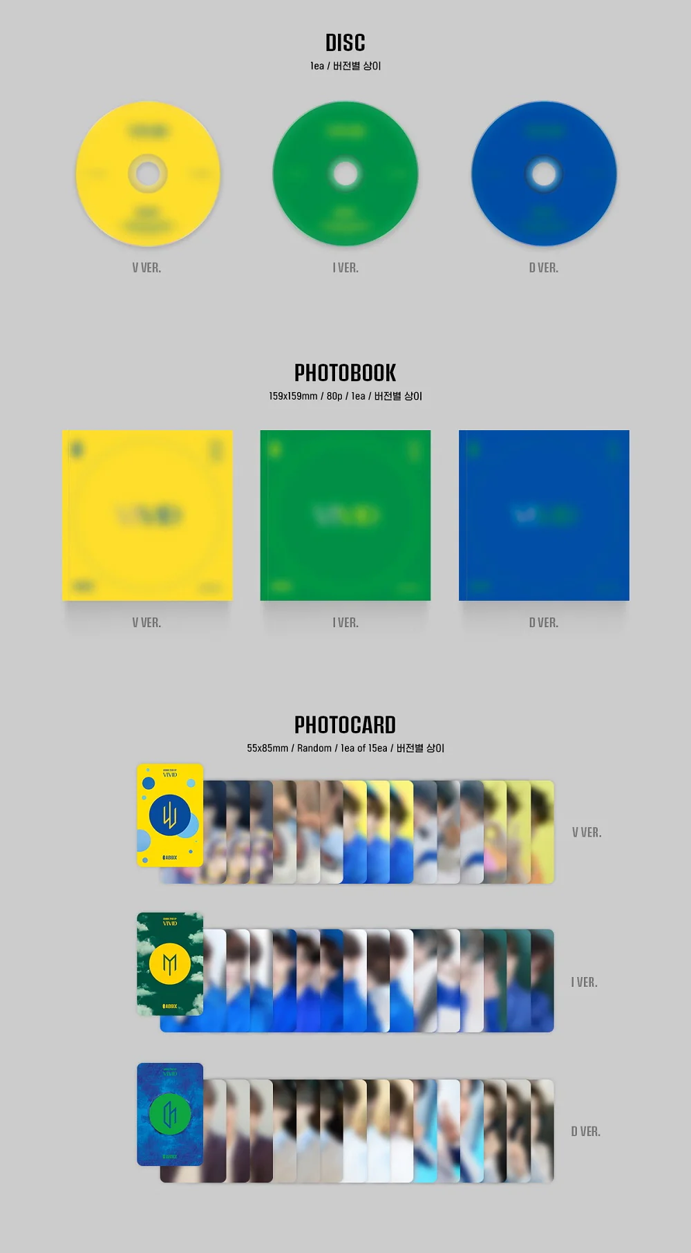 AB6IX - VIVID Album+Extra Photocards Set - Image 3
