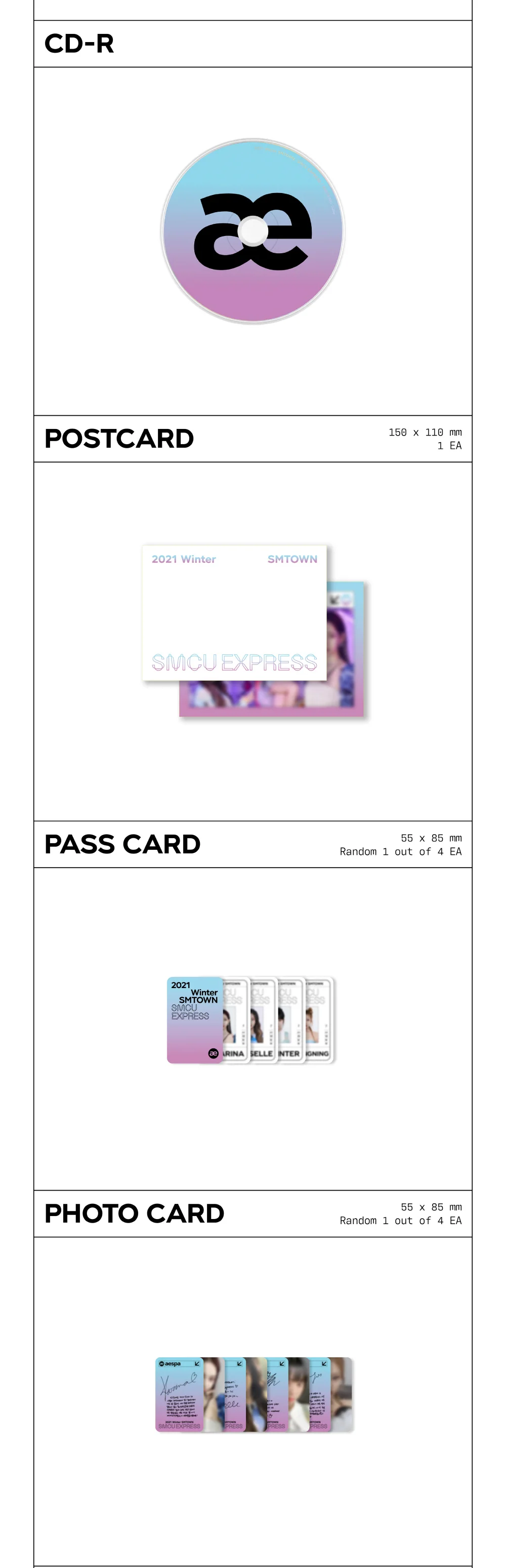 aespa - 2021 WINTER SMTOWN SMCU EXPRESS CD - Image 4