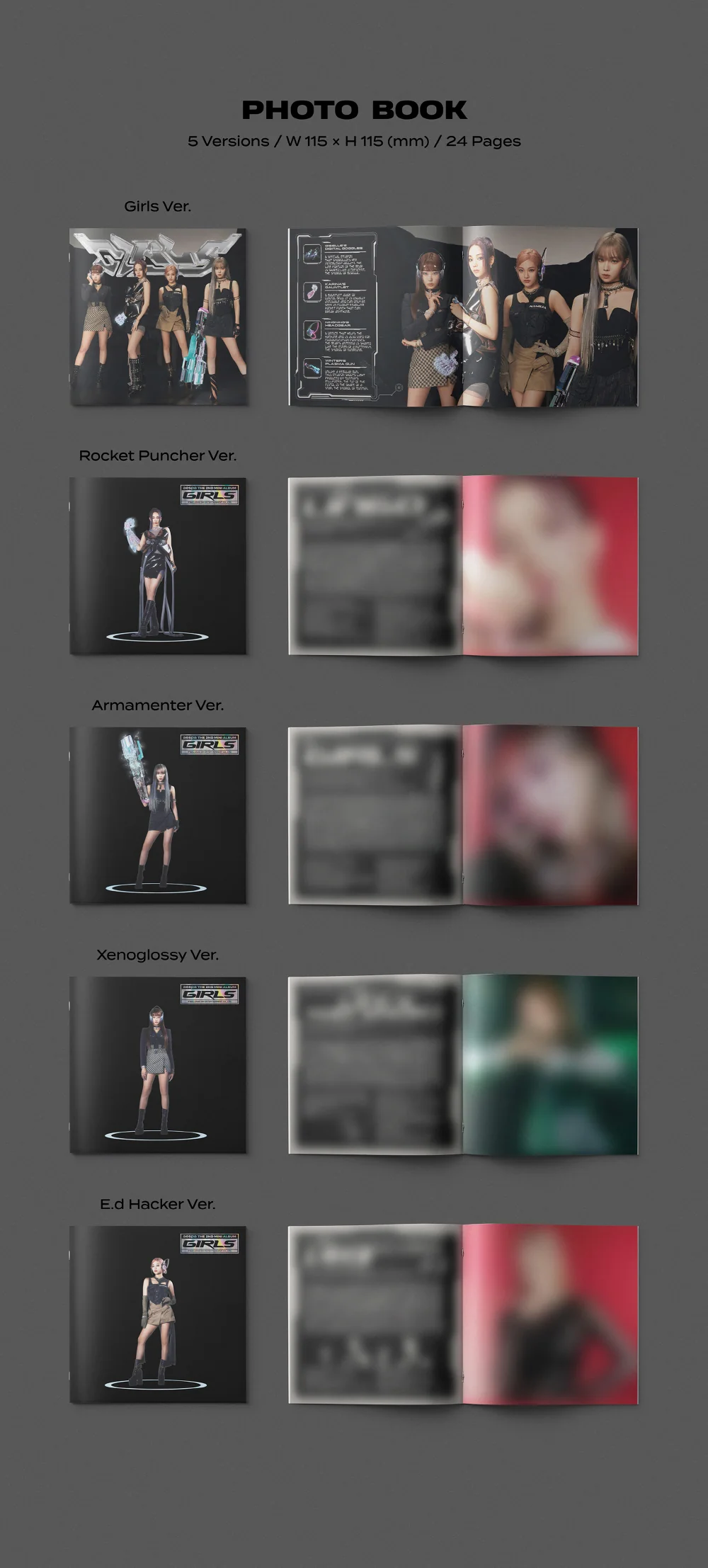 aespa - Girls [DIGIPACK 5 ver. SET] 5Album+2Folded Posters+Free Gift - Image 4