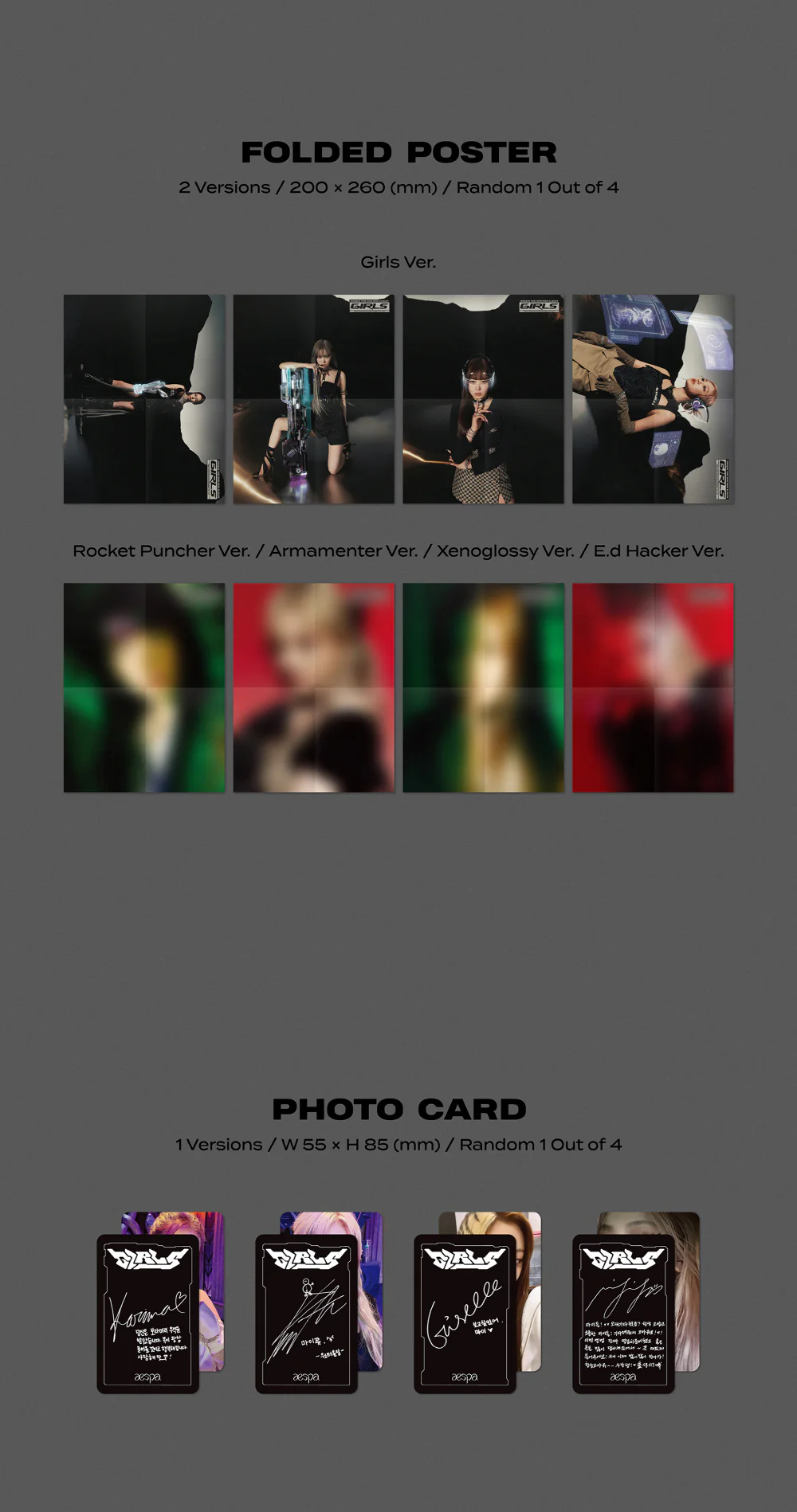 aespa - Girls [DIGIPACK 5 ver. SET] 5Album+2Folded Posters+Free Gift - Image 6