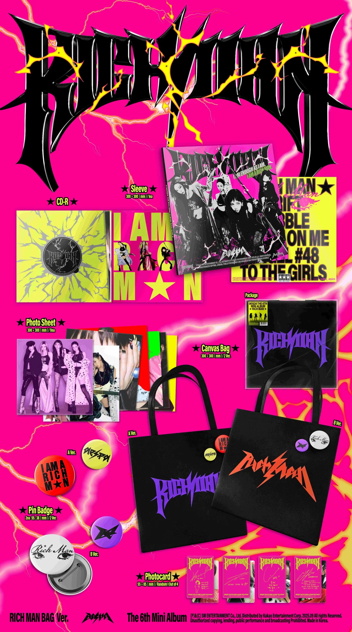 aespa - 6th Mini Album Rich Man [RICH MAN BAG Ver.] - Image 2