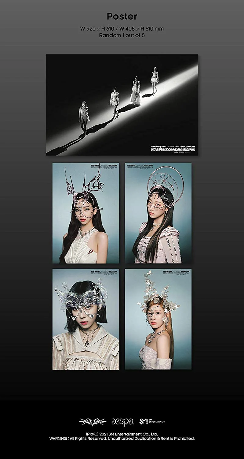 AESPA - Savage Digipack ver. [SYNK DIVE ver.] (1st Mini Album) Album+Extra Photocards Set - Image 6