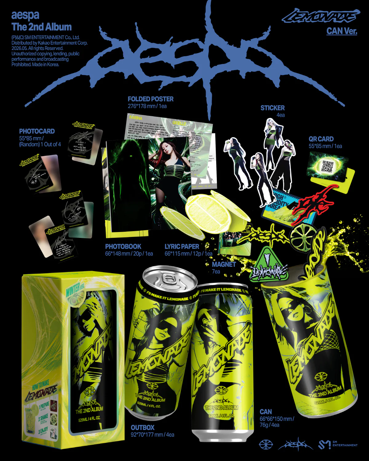 Aespa - Vol.2 Lemonade Can version Smart Album - Image 2
