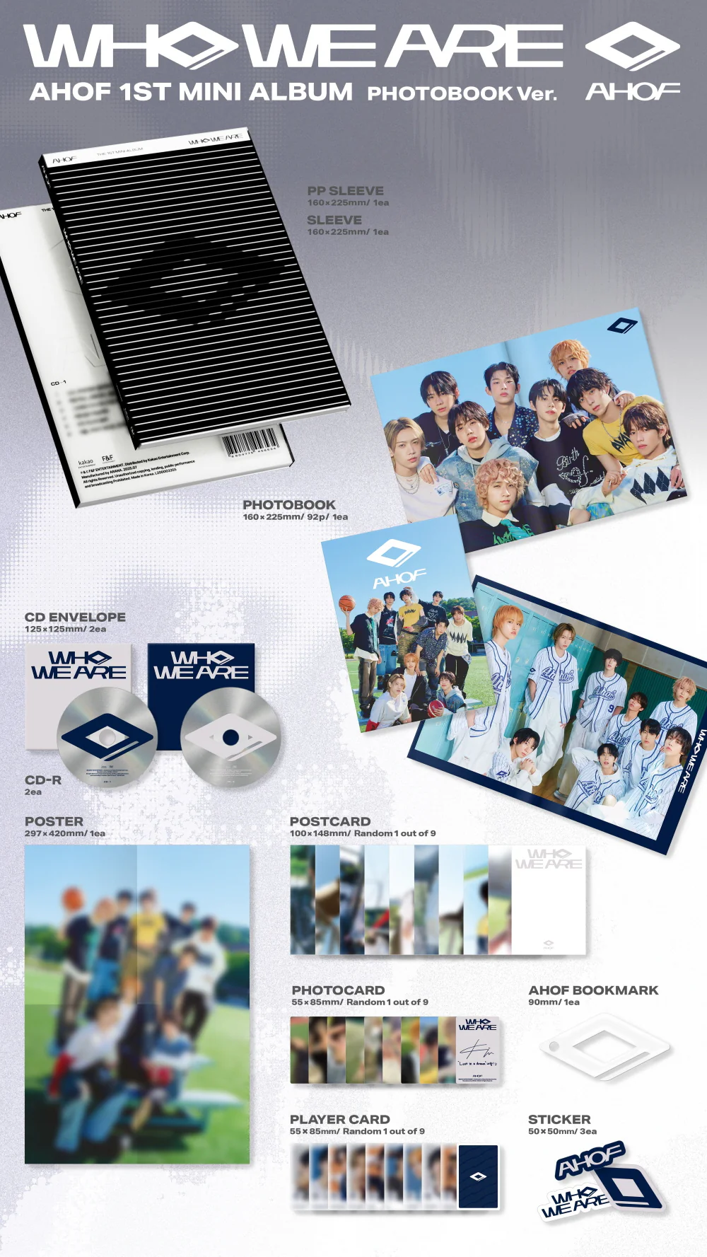 Ahof - 1st Mini Album Who We Are Photobook version CD - Image 2