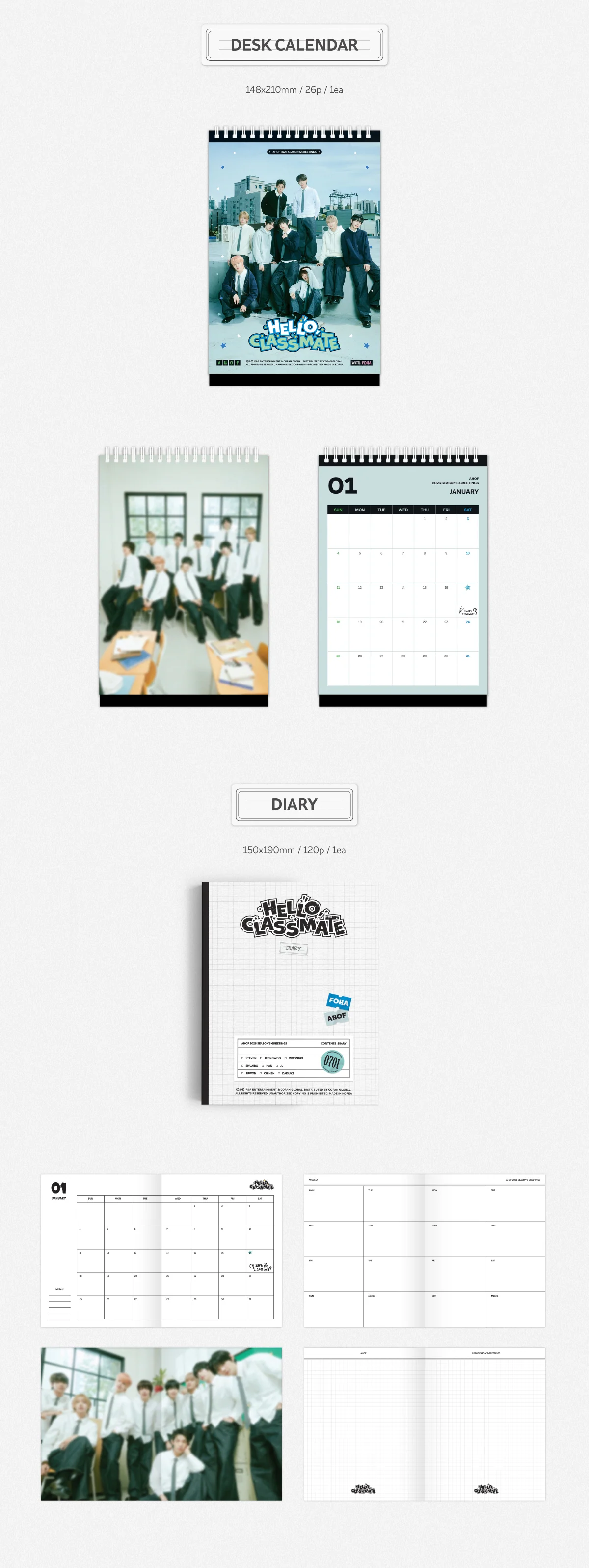 Ahof 2026 Season's Greetings Hello Classmate+Pre-Order Gift - Image 5