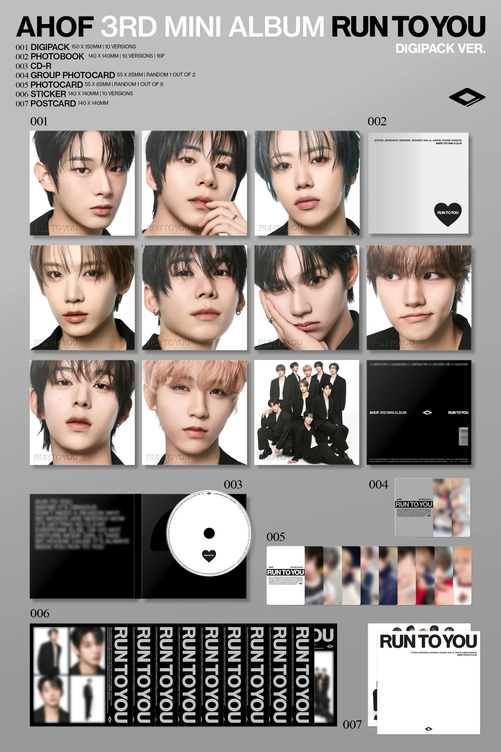 Ahof - 3rd Mini Album RUN TO YOU Digipack Ver. CD Random version - Image 2