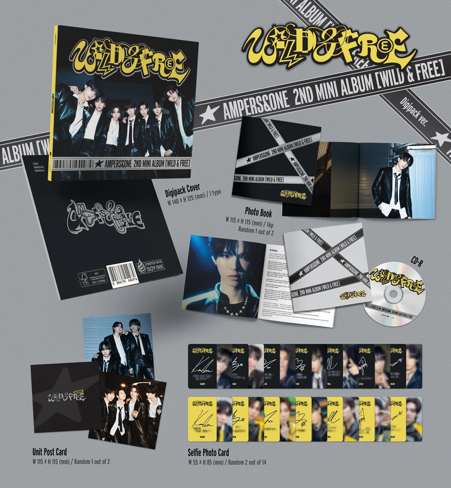 Ampers&one - 2nd Mini Album Wild & Free Digipack version CD - Image 2