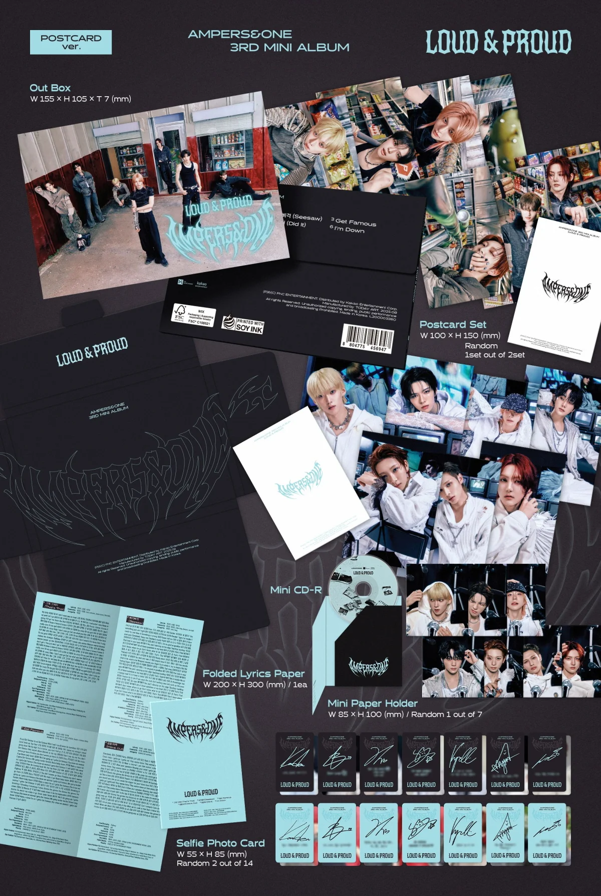 Ampers&One - 3rd Mini Album Loud & Proud Postcard version CD - Image 2