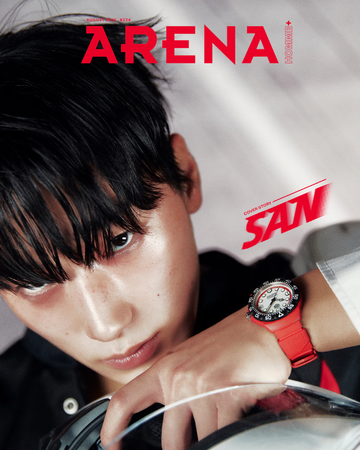 ARENA HOMME+ Magazine Korea August 2025 ATEEZ SAN - Image 2