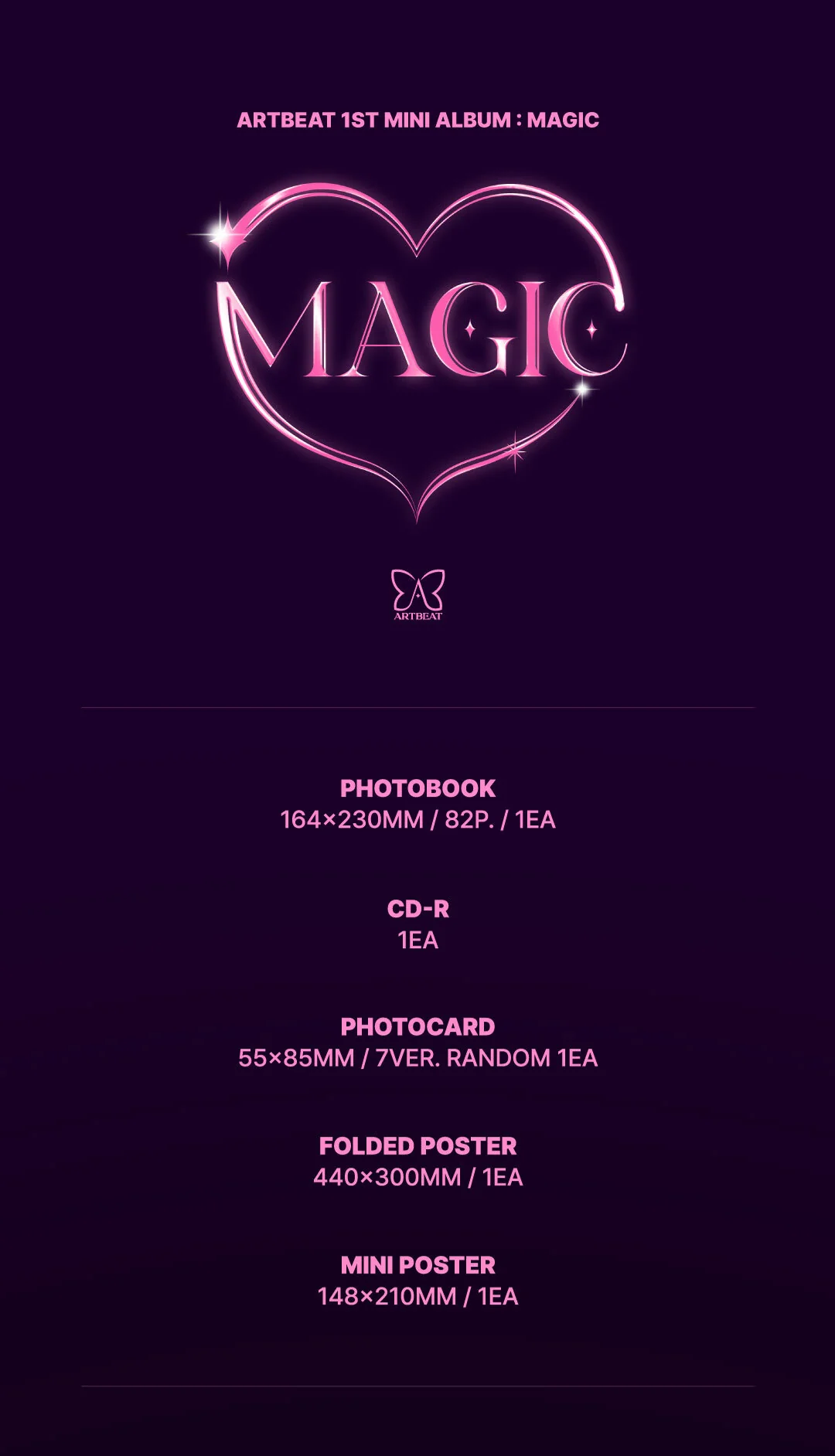 ARTBEAT - 1st Mini Album MAGIC CD - Image 2
