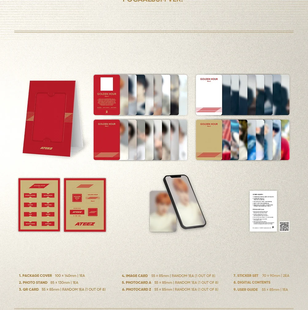 ATEEZ - 10th Mini Album Golden Hour : Part.1 Pocaalbum version - Image 2