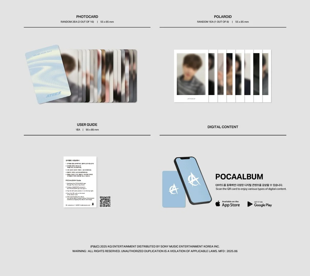 ATEEZ - 12th Mini Album GOLDEN HOUR : Part.3 [Pocaalbum Random ver.] - Image 4