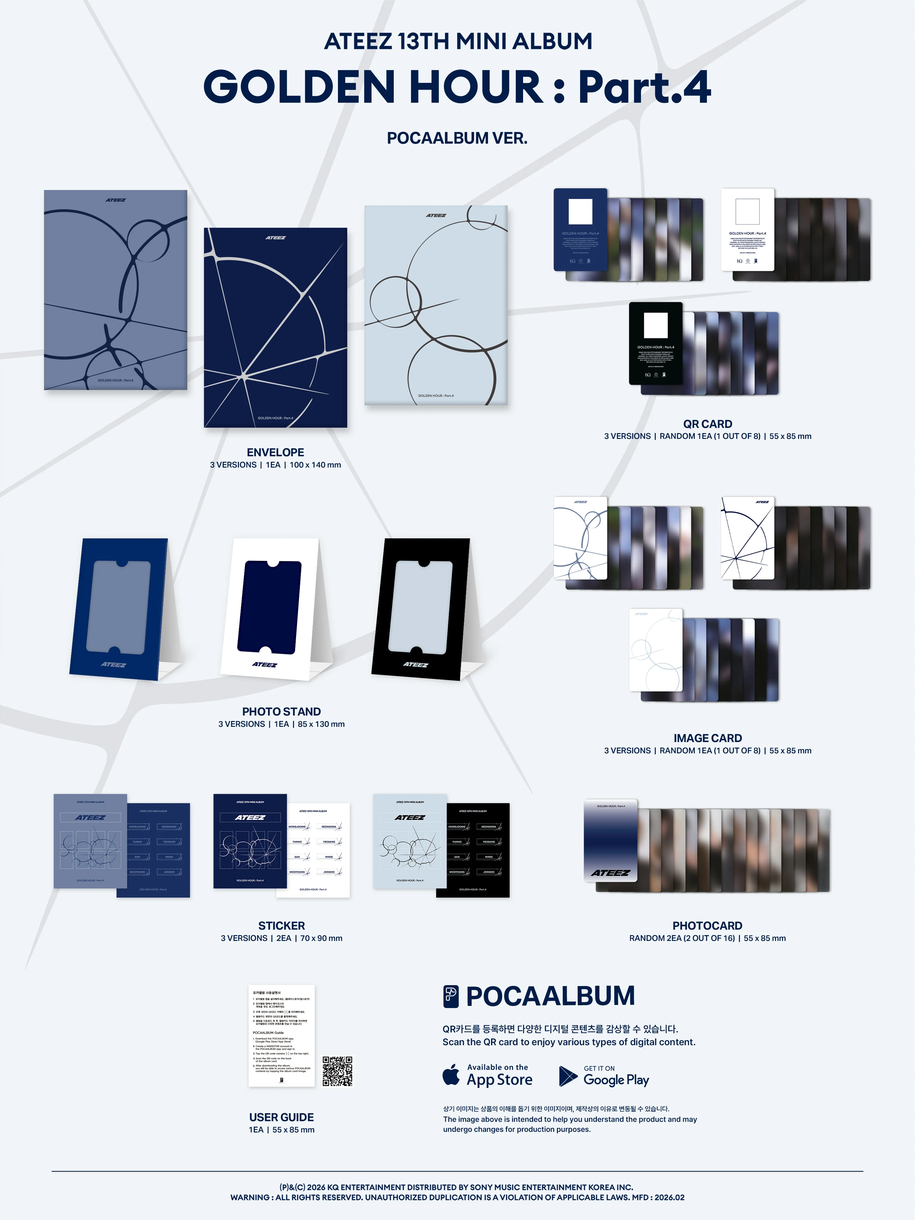 Ateez - 13th Mini Album Golden Hour Part. 4 Pocaalbum version - Image 2