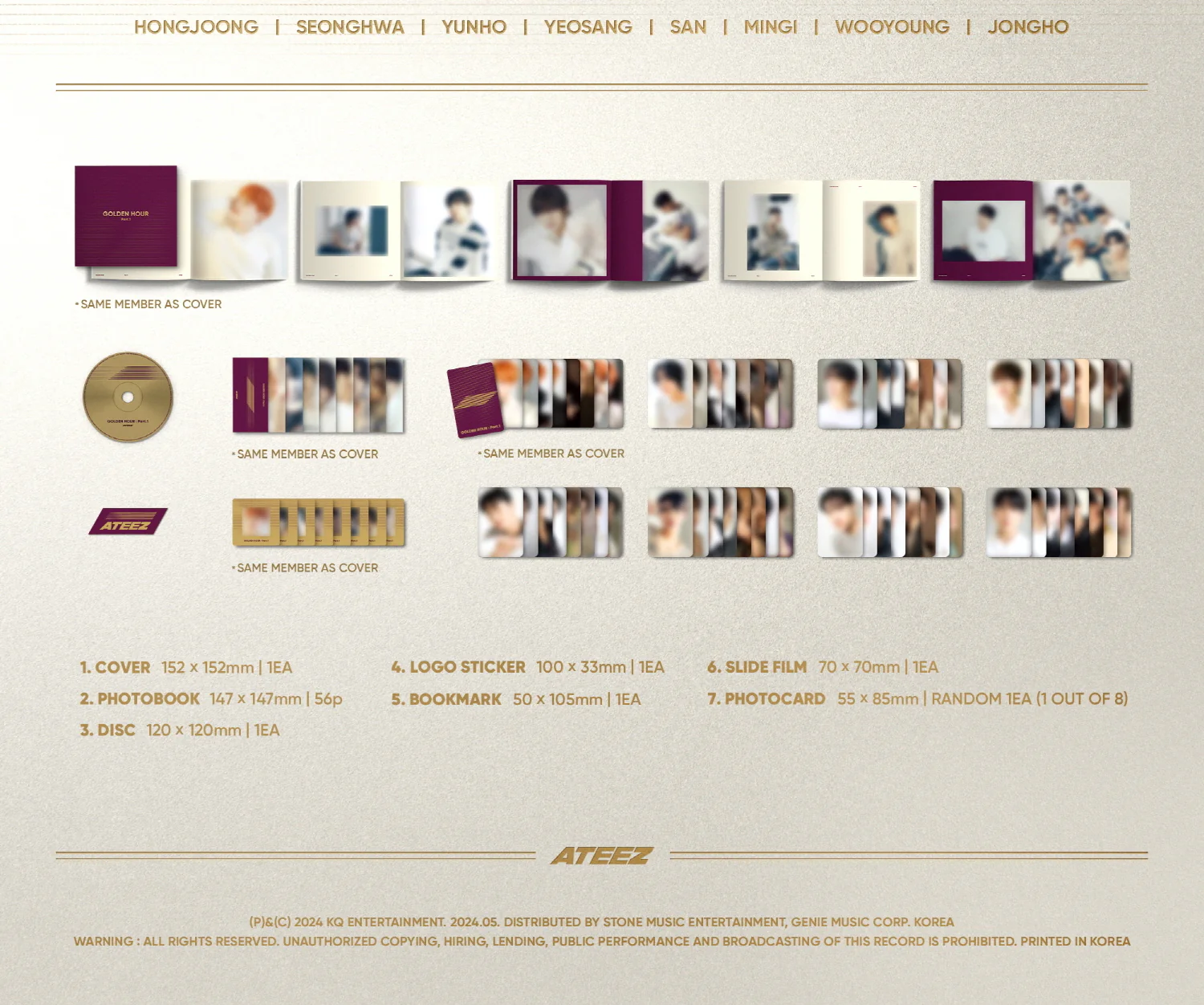 ATEEZ - GOLDEN HOUR : Part.1 [Digipak Ver.] Album - Image 3