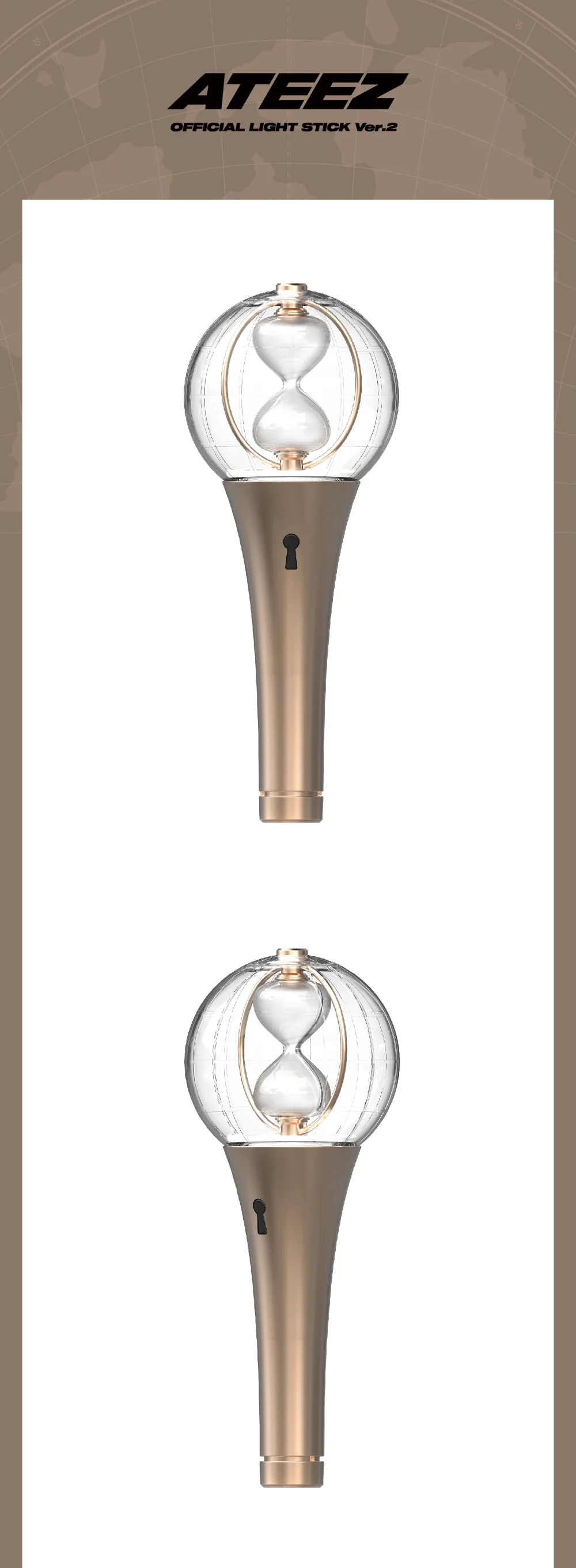 Ateez Official Light Stick version 2 Atiny Fanlight - Image 2