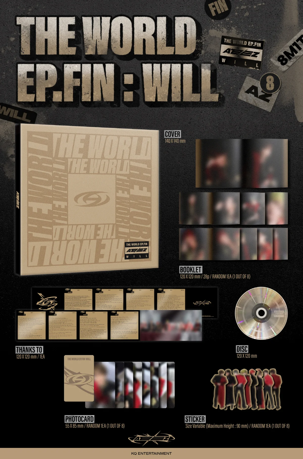 ATEEZ - THE WORLD EP.FIN : WILL [Digipak ver.] Album - Image 2