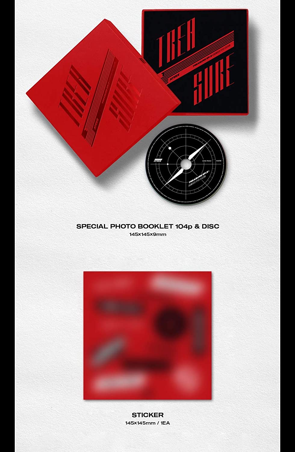 ATEEZ - TREASURE EP.2 : Zero to One Album+Extra Photocards Set - Image 3