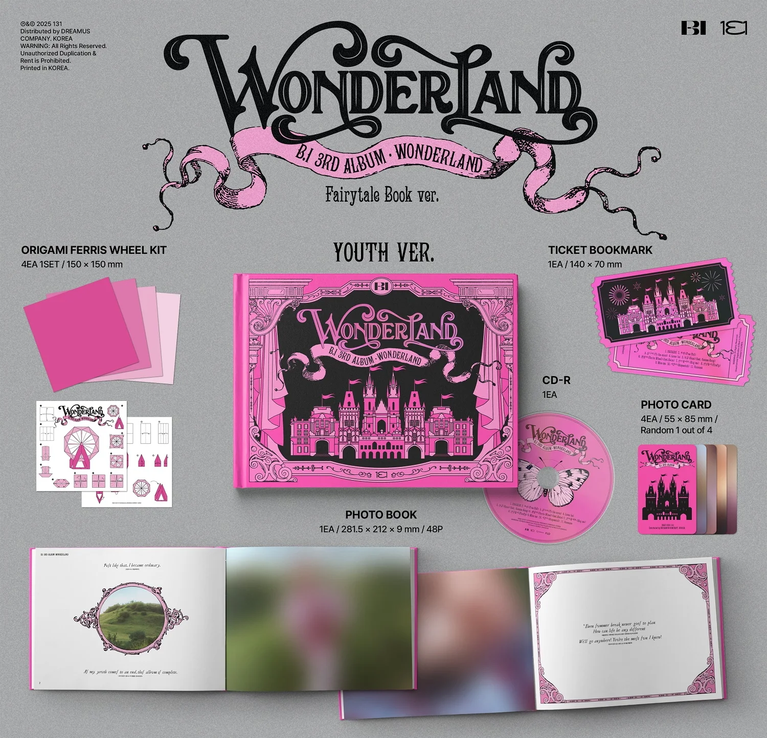B.I - Vol.3 WONDERLAND [Fairy tale Ver] CD - Image 2
