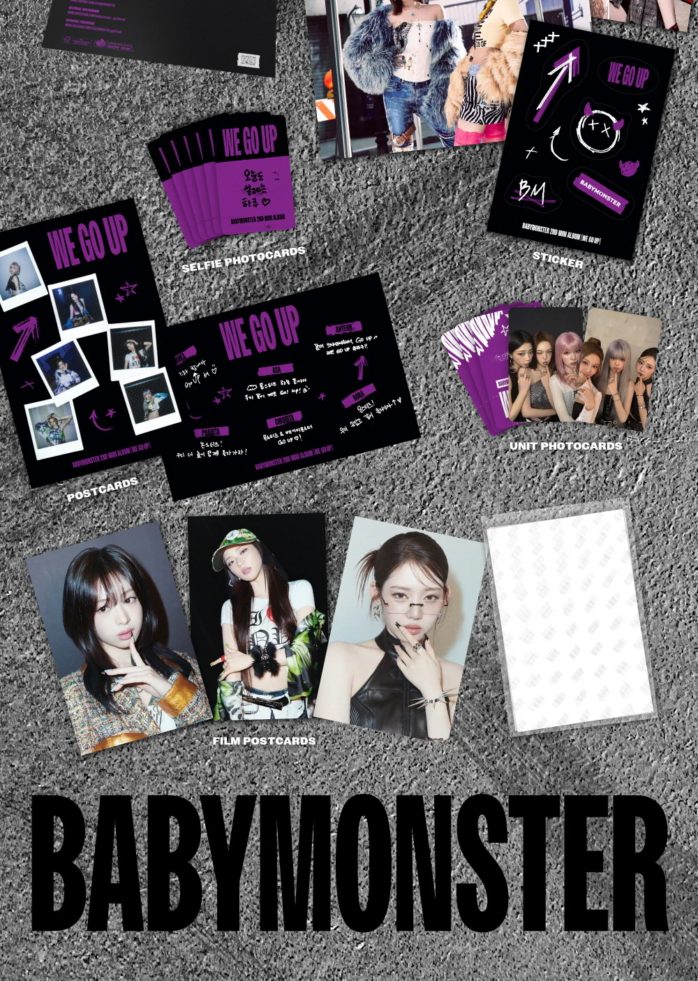 BABYMONSTER - 2nd Mini Album WE GO UP [POSTCARD Ver.] - Image 3