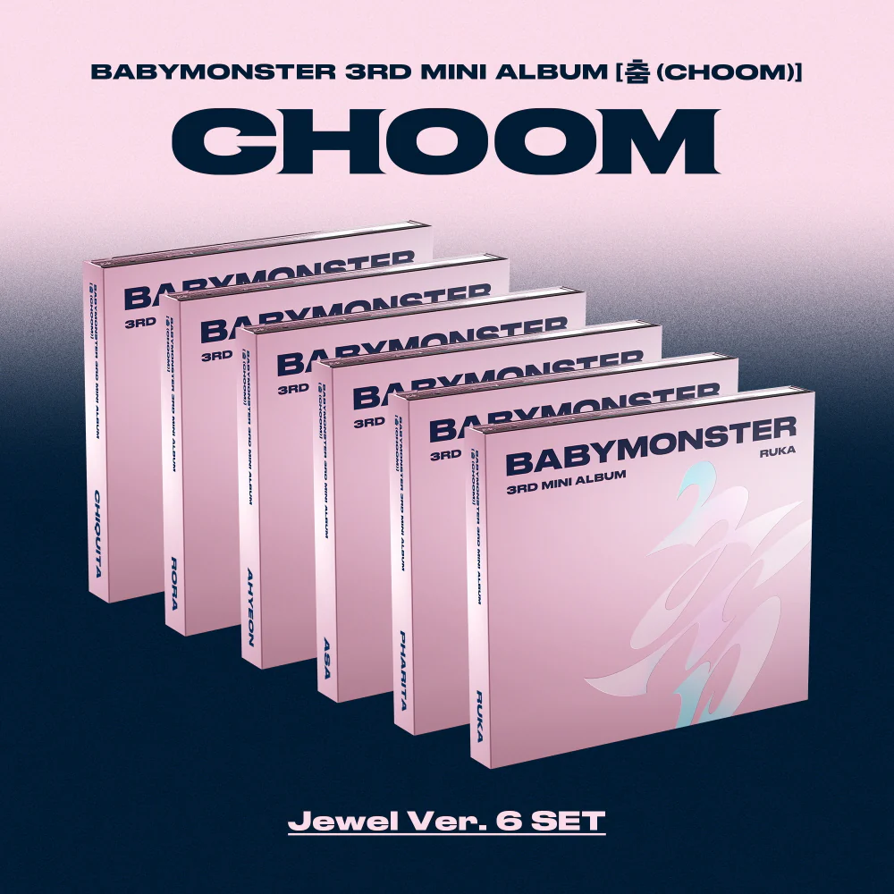 Babymonster - 3rd Mini Album Choom Jewel version CD+Extra Photocards Set