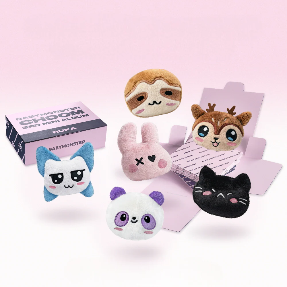 Babymonster - 3rd Mini Album Choom Plush Keyring version+Extra Photocards Set - Image 4