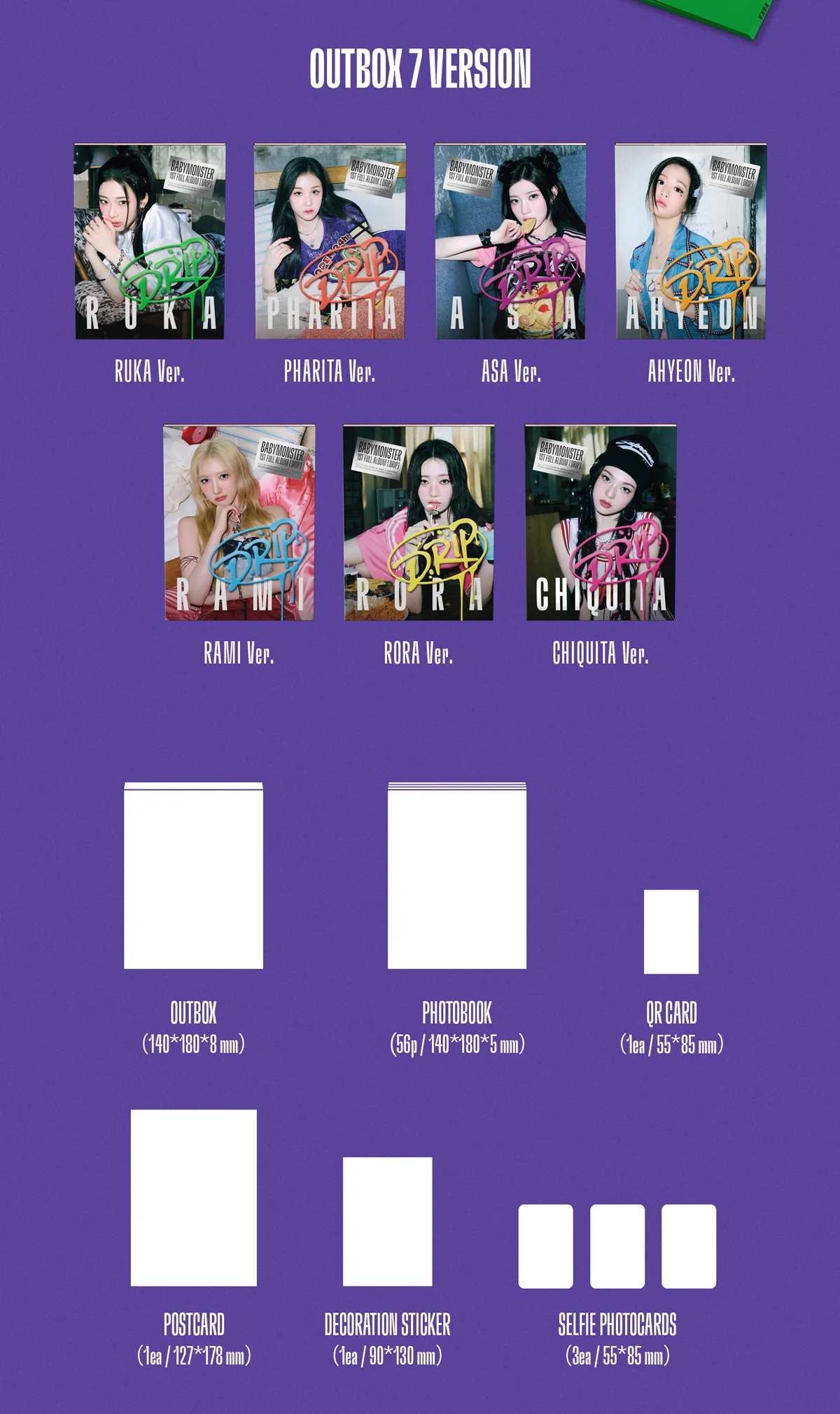 BABYMONSTER - DRIP [YG TAG ALBUM Ver.] 1st FULL ALBUM - Image 3