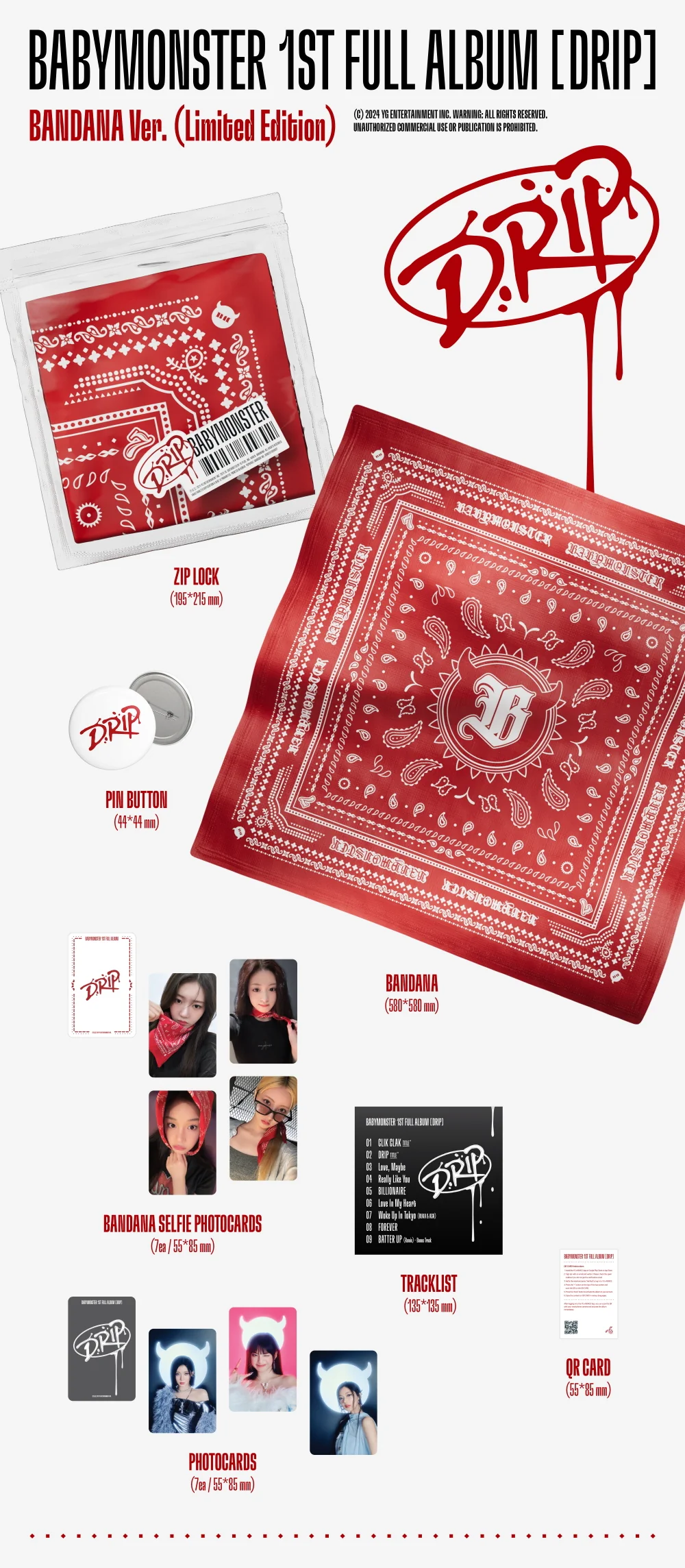 BABYMONSTER - DRIP [BANDANA Ver.] Limited Edition Album - Image 2