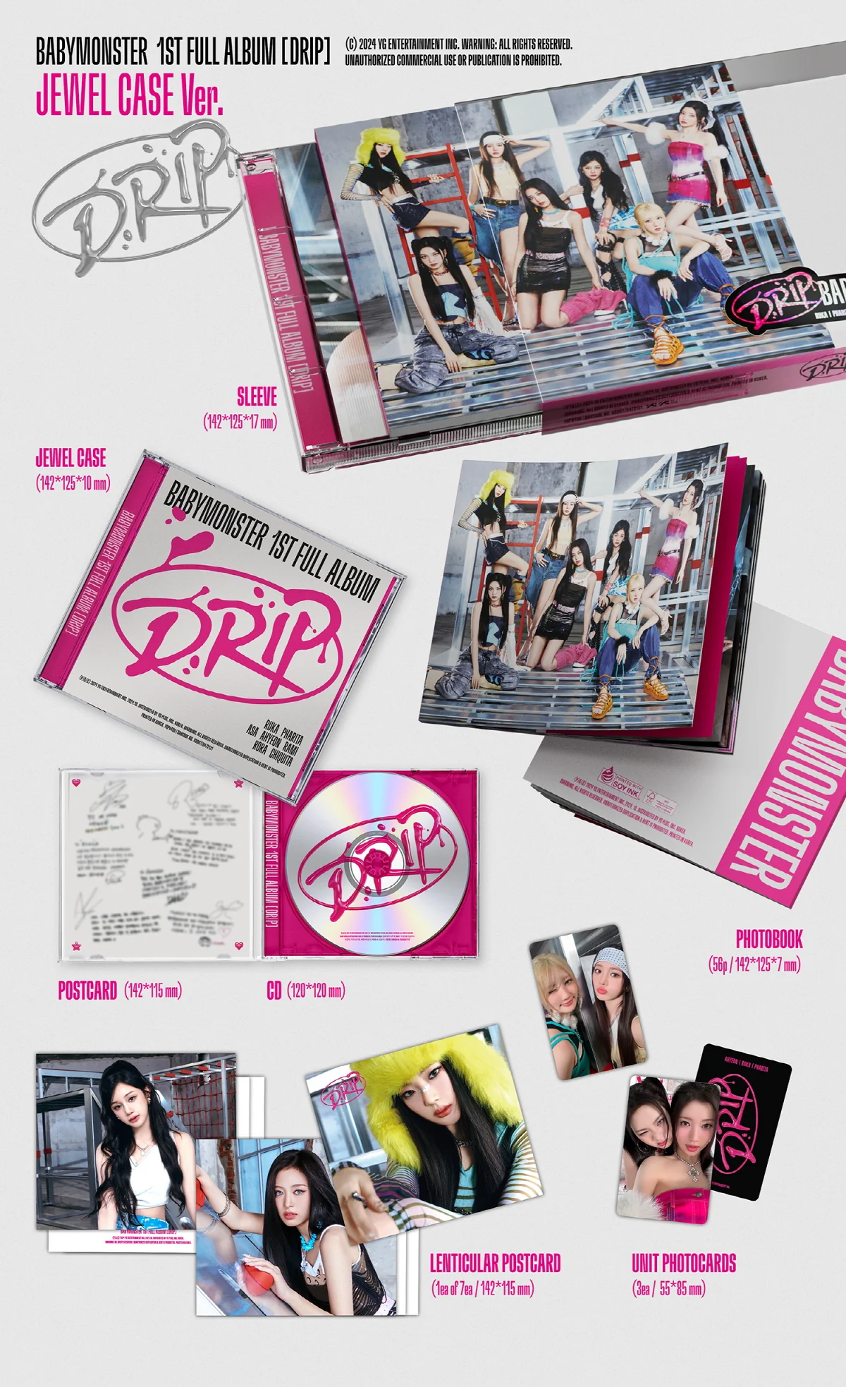 BABYMONSTER - DRIP [JEWEL CASE Ver.] Album - Image 2