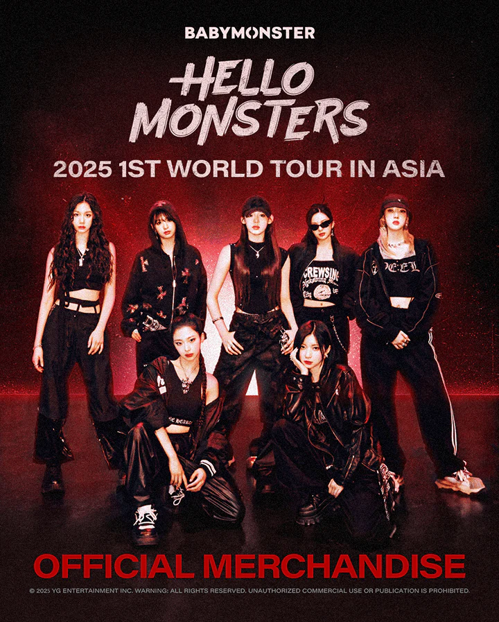BABYMONSTER HELLO MONSTERS TOUR Official MD - CROP TEE - Image 8