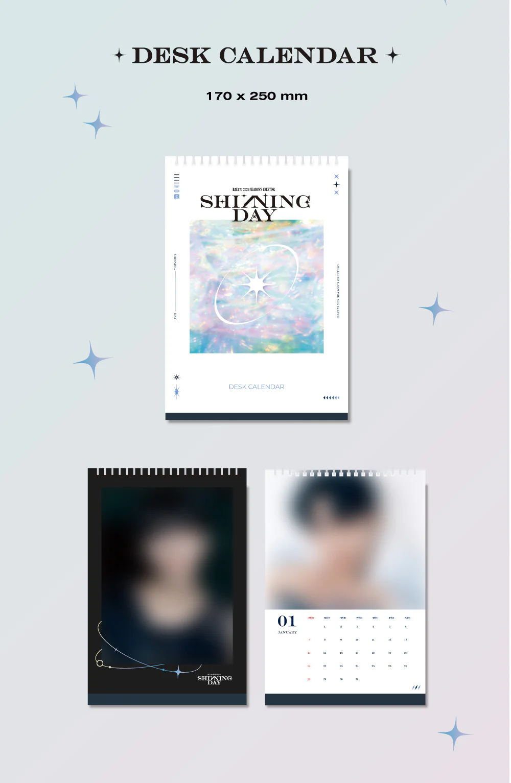 BAE173 - 2024 SEASON'S GREETINGS [SHINNING DAY] - DESK CALENDAR ver. + P.O.B - Image 3