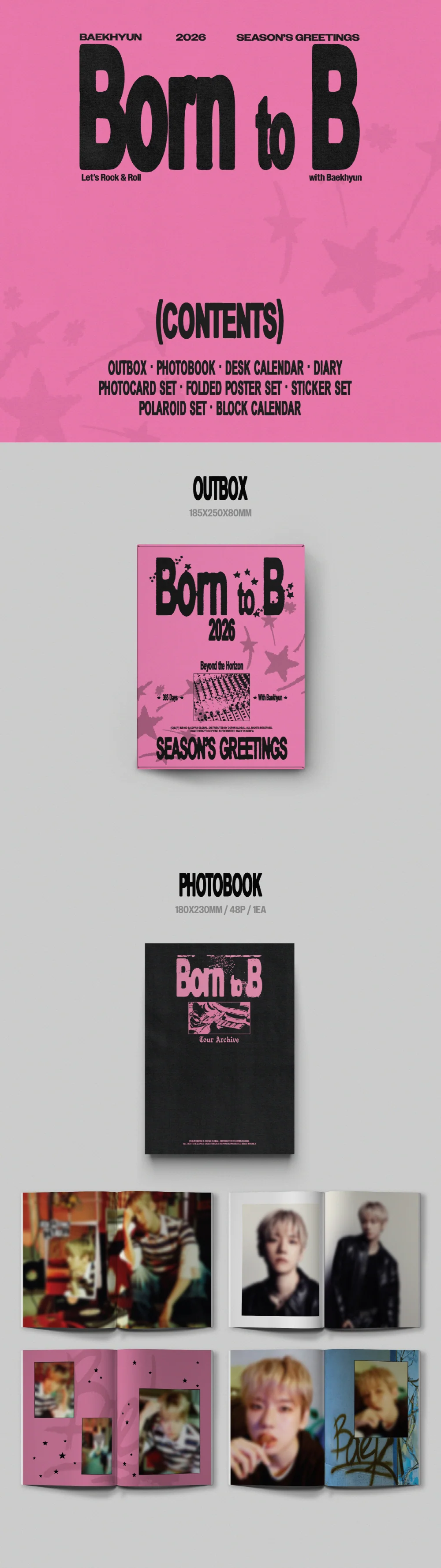 BAEKHYUN 2026 SEASON’S GREETINGS [Born to B] + Pre-Order Gift - Image 3