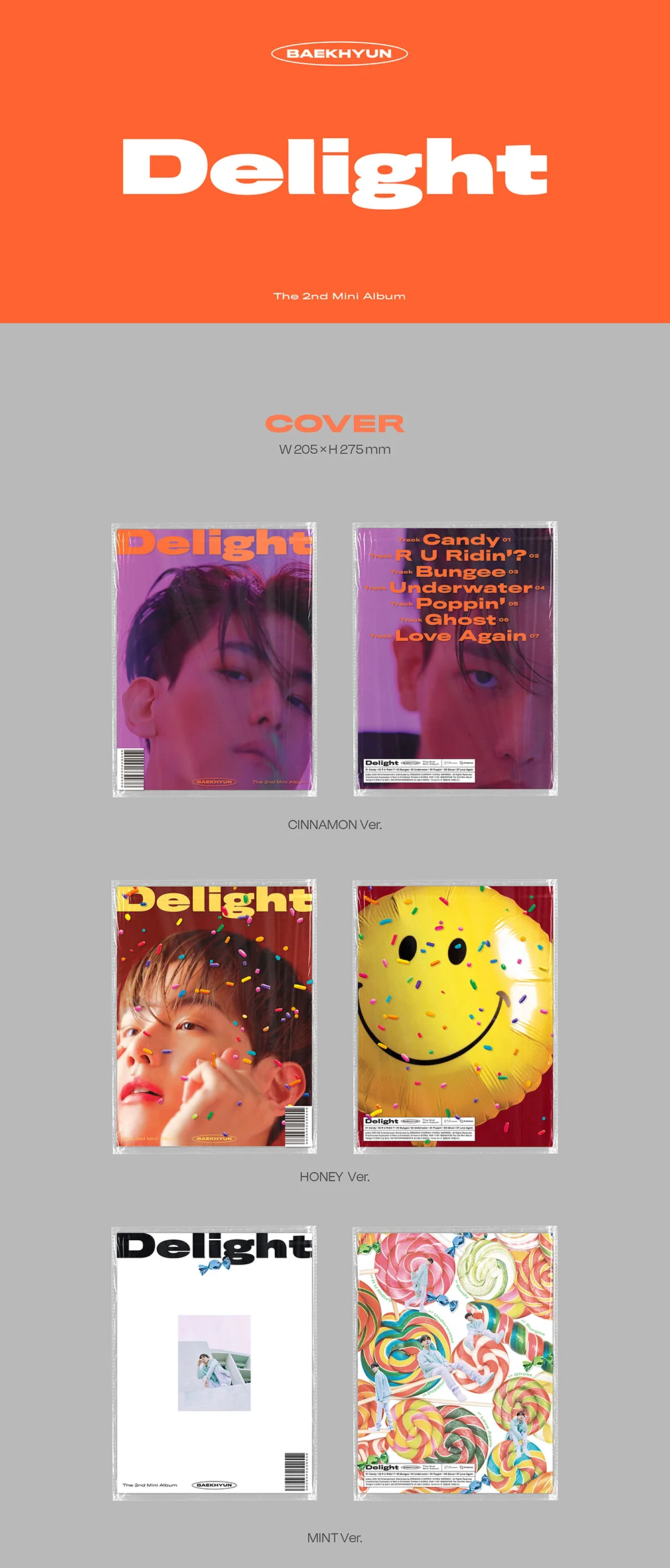 BAEKHYUN - Delight (2nd Mini Album) CD (Random ver.) - Image 2