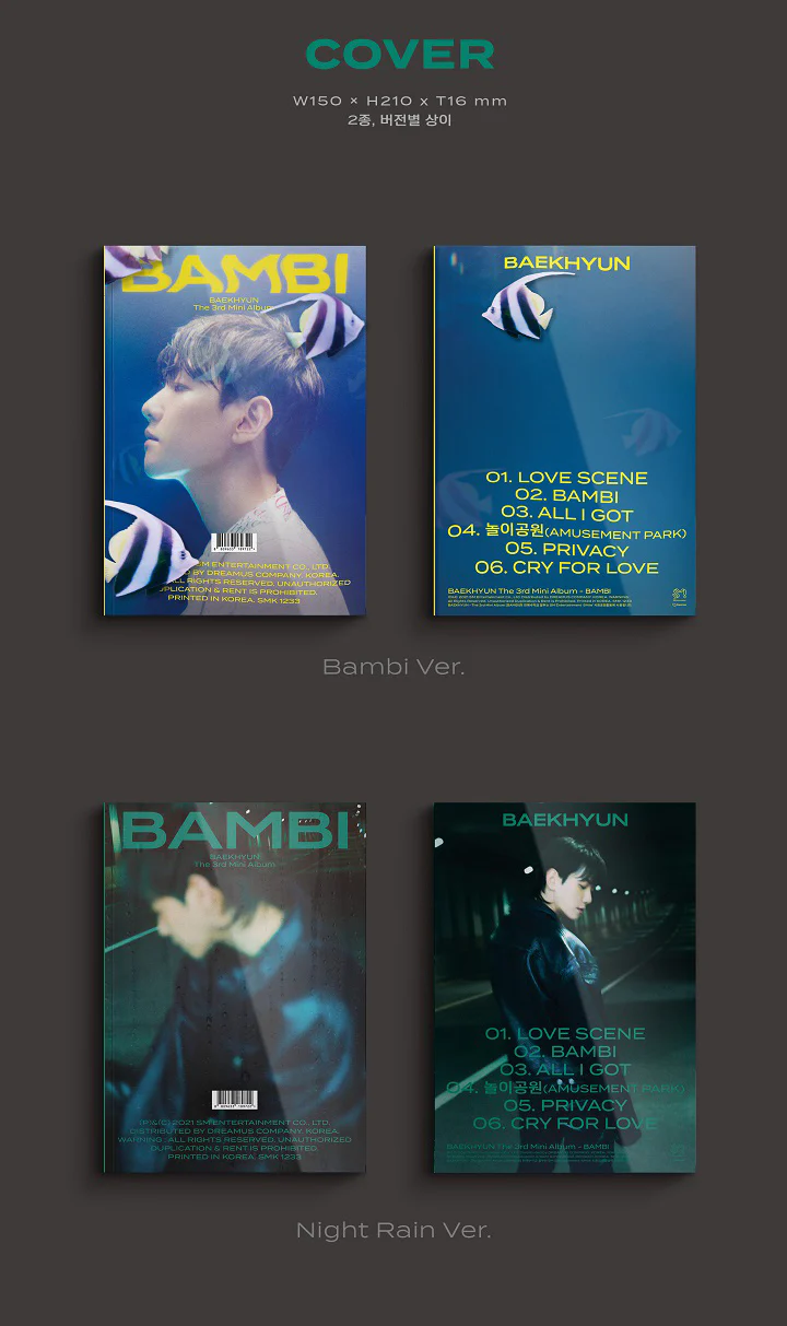 BAEKHYUN EXO - 3rd Mini Album Bambi Photobook Random version CD - Image 3