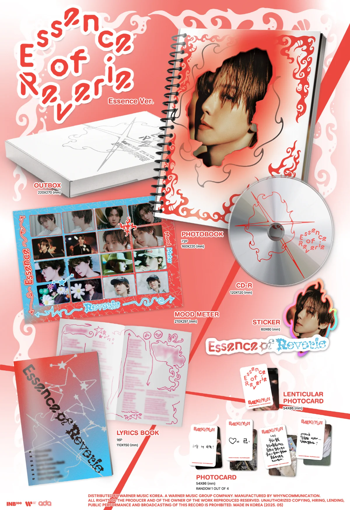 Baekhyun EXO - 5th Mini Album Essence of Reverie Photobook version CD - Image 2