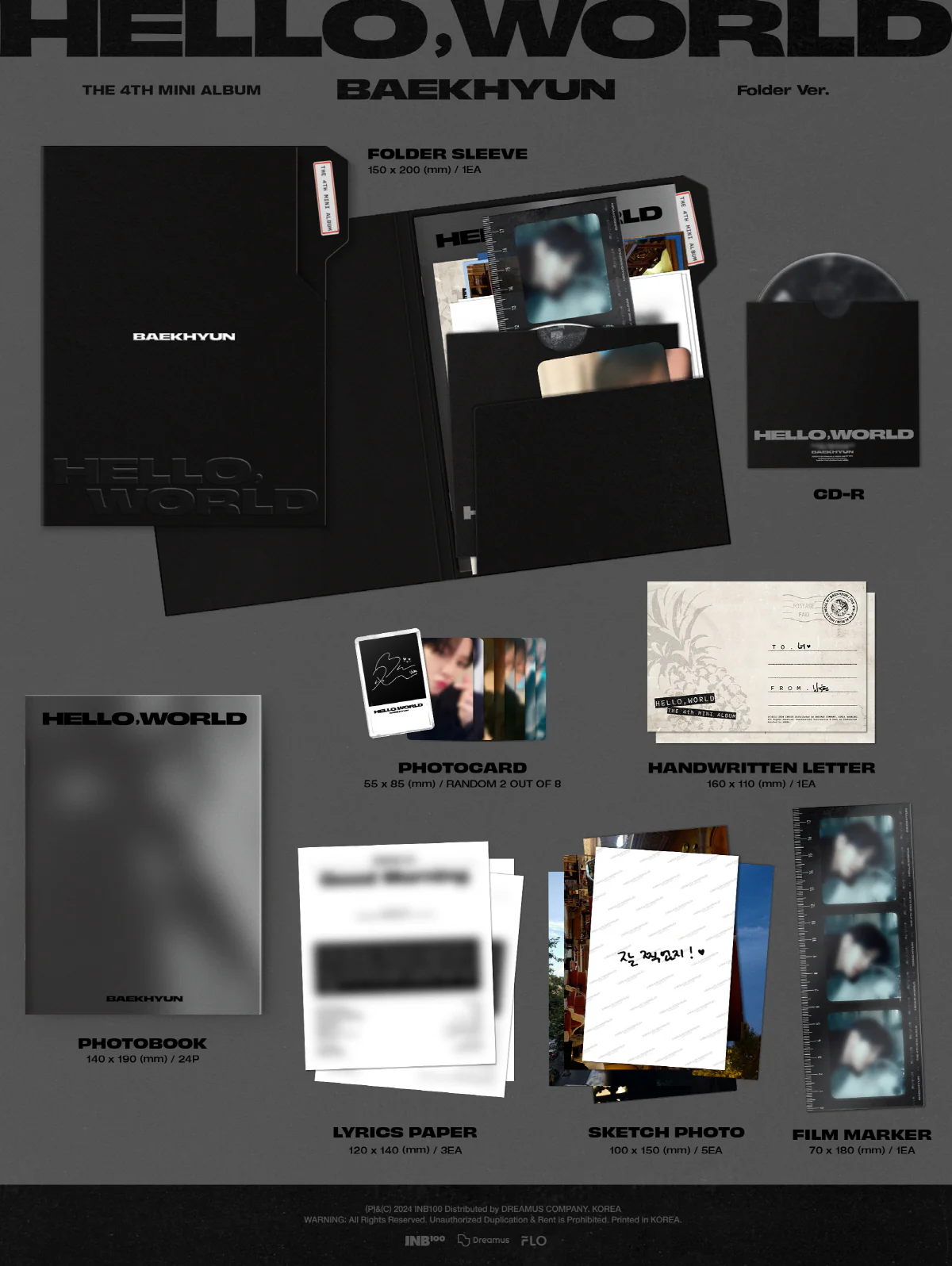 BAEKHYUN EXO - Hello, World [Folder Ver.] 4th Mini Album - Image 2
