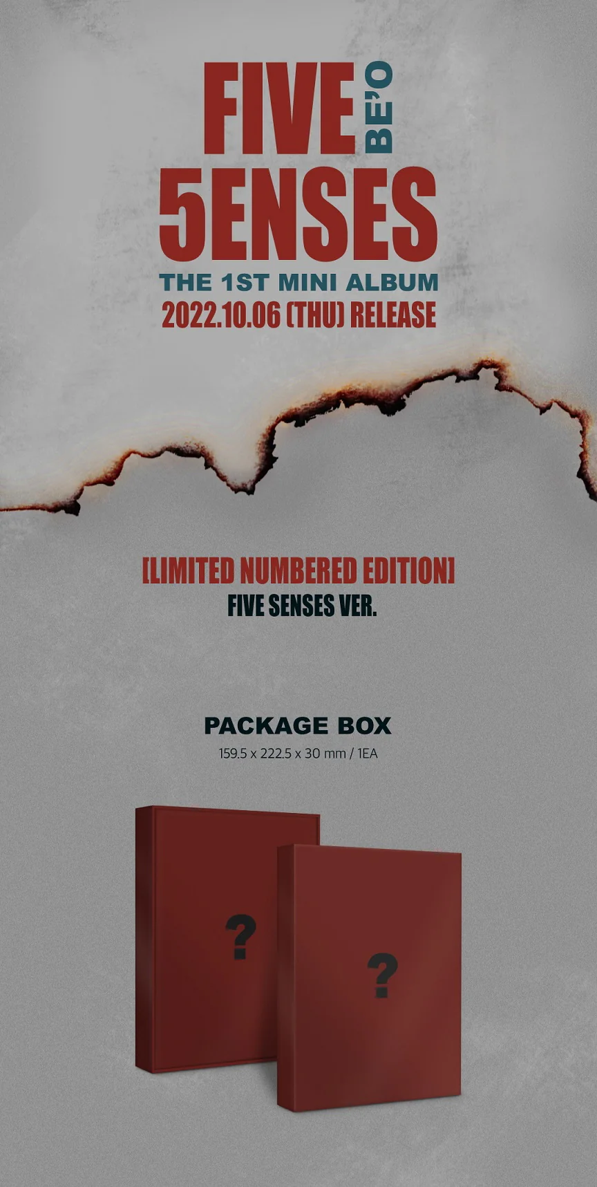 BE'O - 1st Mini Album FIVE SENSES (FIVE SENSES VER.) CD - Image 2