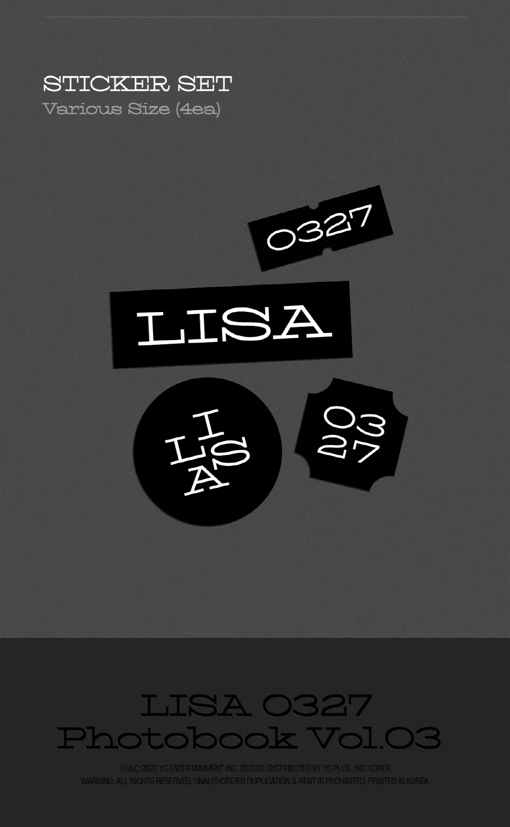 BLACKPINK LISA - LISA 0327 PHOTOBOOK VOL.03 +Extra Photocards Set - Image 5