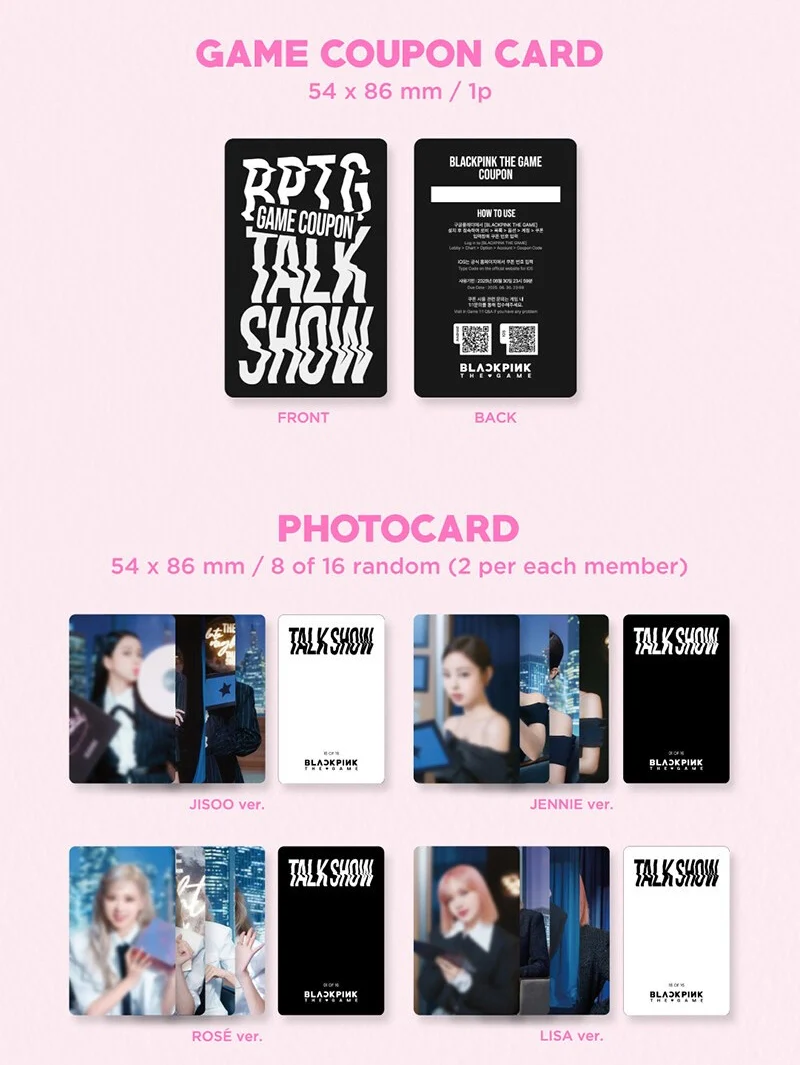BLACKPINK : THE GAME PHOTO CARD COLLECTION [TALK SHOW] - Image 4