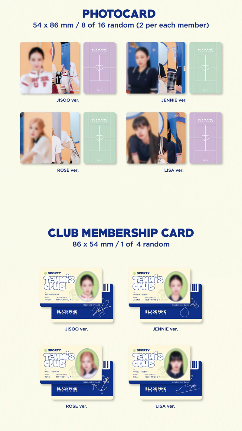 BLACKPINK The Game Photocard Collection Sporty Black Pink - Image 5