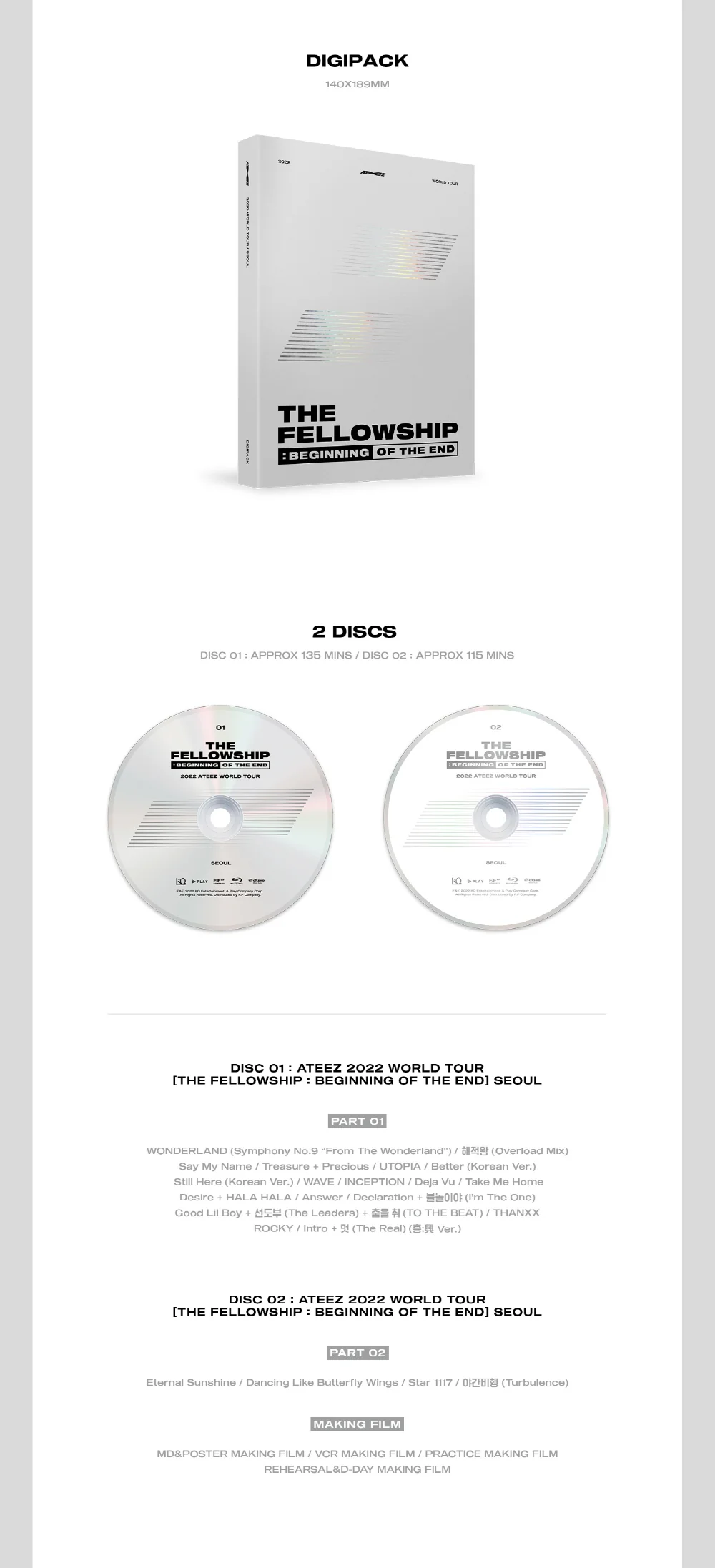 ATEEZ THE FELLOWSHIP : BEGINNING OF THE END SEOUL Blu-ray - Image 3