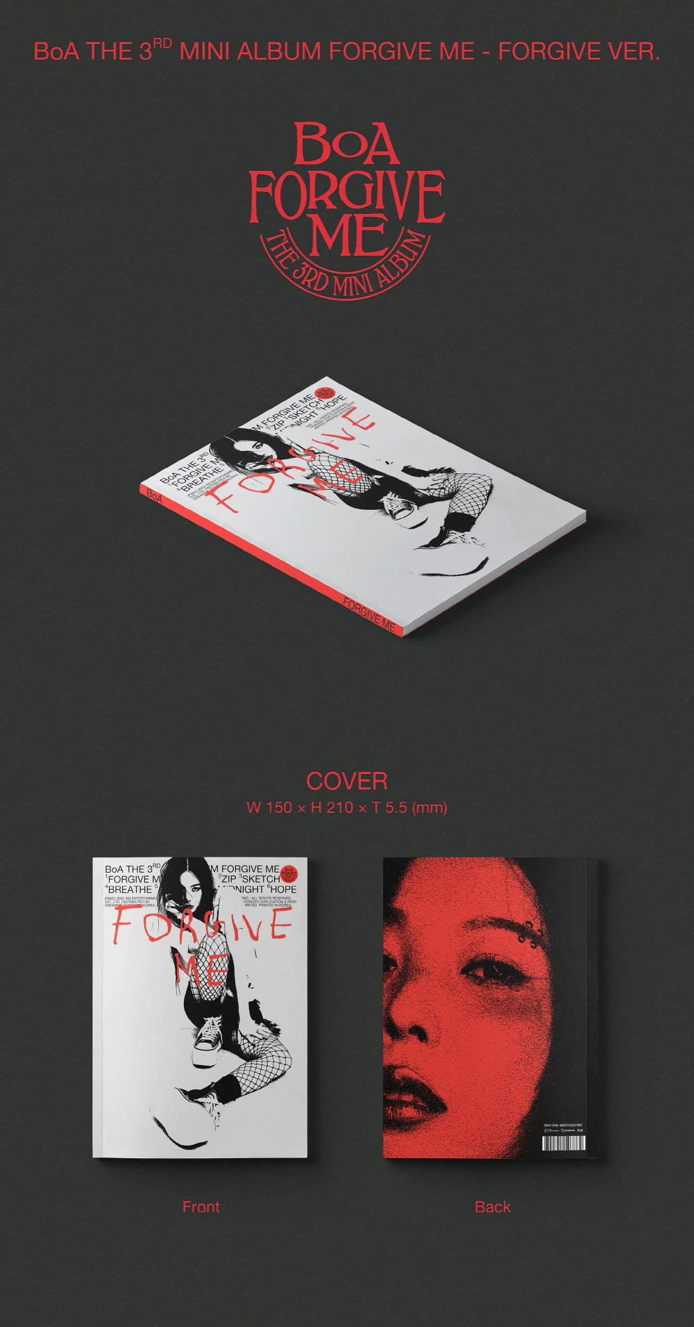 BoA - 3rd Mini Album Forgive Me (Forgive Ver.) - Image 2